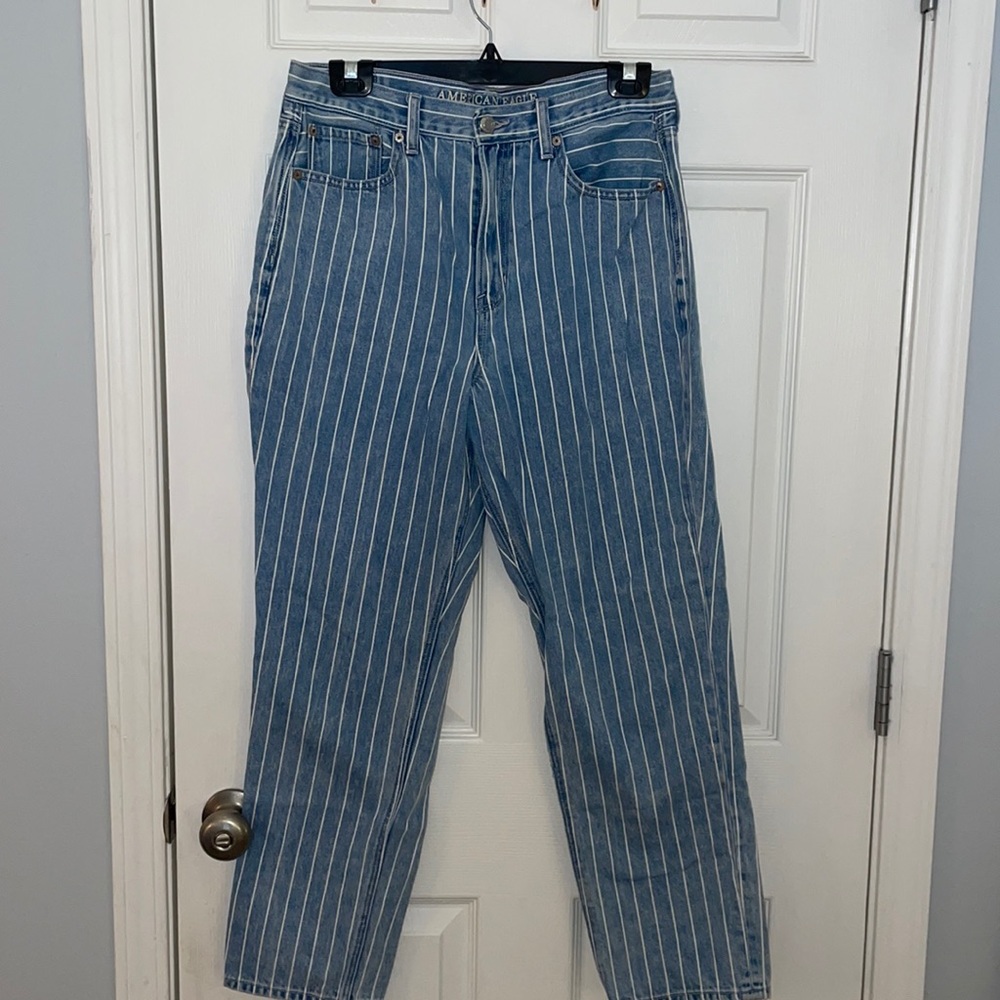 AE Striped Blue Jeans